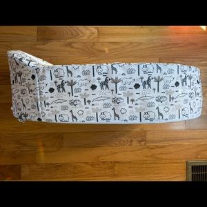 Mumbelli Infant Bed Co-Sleeper Bassinet Portable Safari Print Navy & Gray